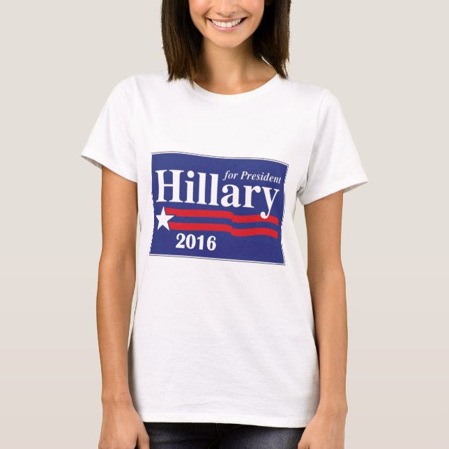 Hillary Clinton för kampanjskjorta för president T-shirt (Framsida)