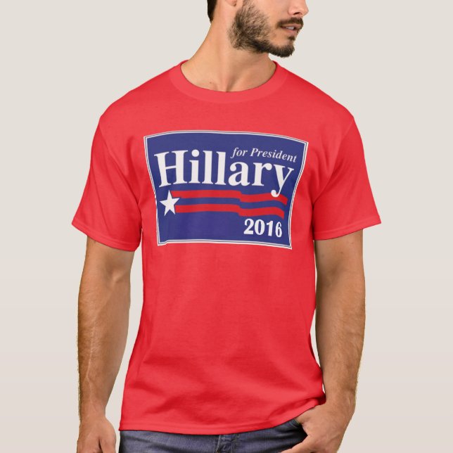 Hillary Clinton för kampanjskjorta för president T-shirt (Framsida)