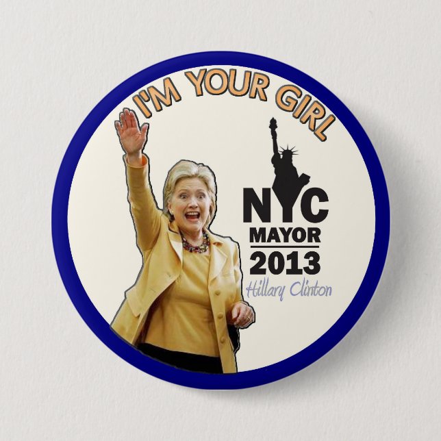 Hillary Clinton för NYC-borgmästare 2013 Knapp (Framsida)