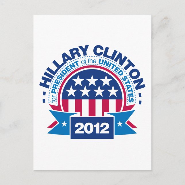 Hillary Clinton för president 2012 Vykort (Framsida)