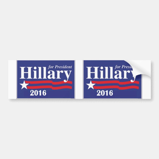 Hillary Clinton för president 2016 - 2 i 1 Bildekal (Framsidan)