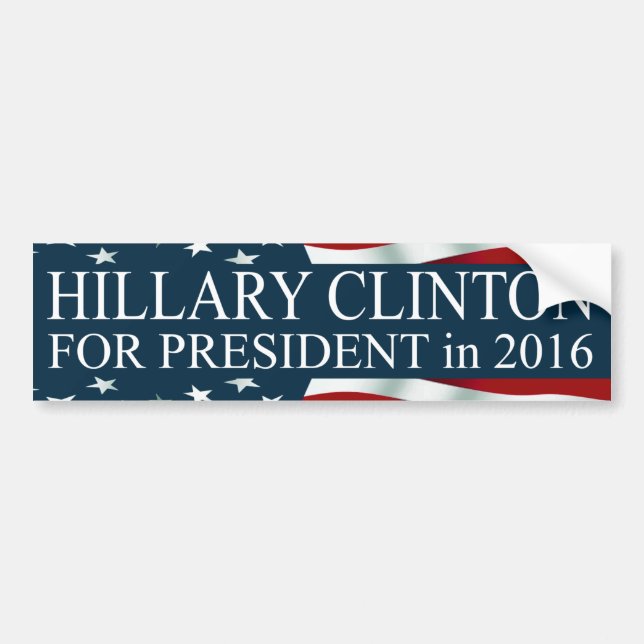 Hillary Clinton för president 2016 Bildekal (Framsidan)