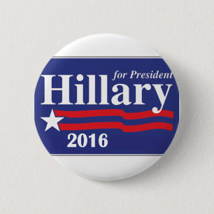 Hillary Clinton för president 2016 knäppas kläm Knapp