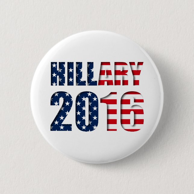 Hillary Clinton för president 2016 knäppas Knapp (Framsida)