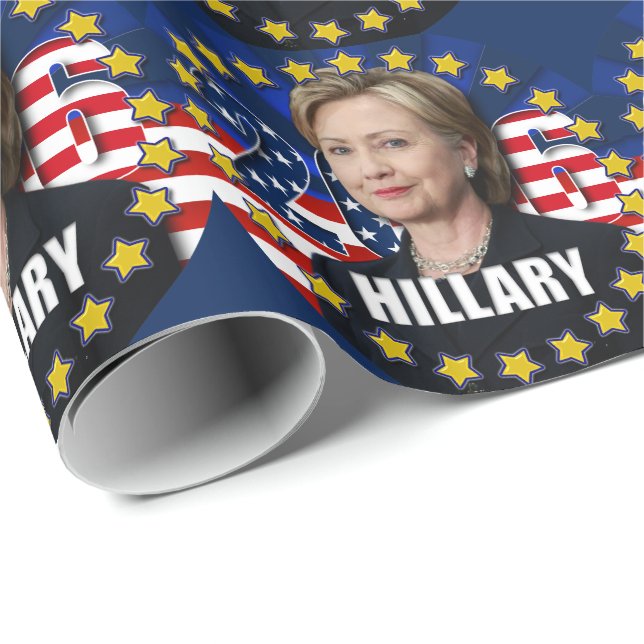 Hillary Clinton för president 2016 slående in Presentpapper (Rullad Hörn)