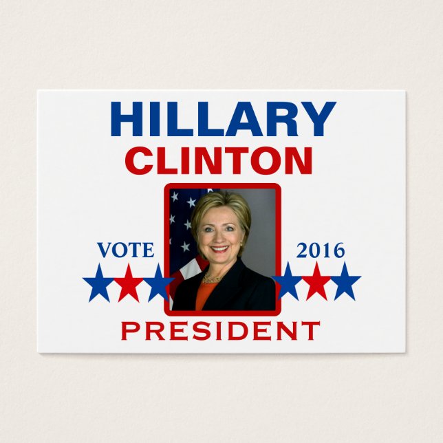 Hillary Clinton för president 2016 Visitkort (Framsidan)