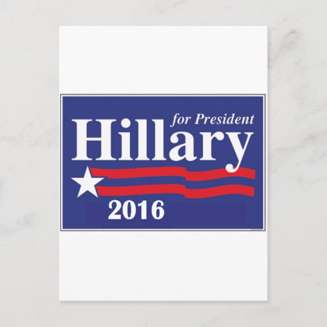 Hillary Clinton för president 2016 Vykort (Framsida)