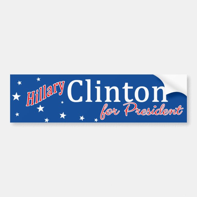 Hillary Clinton för president Bildekal (Framsidan)