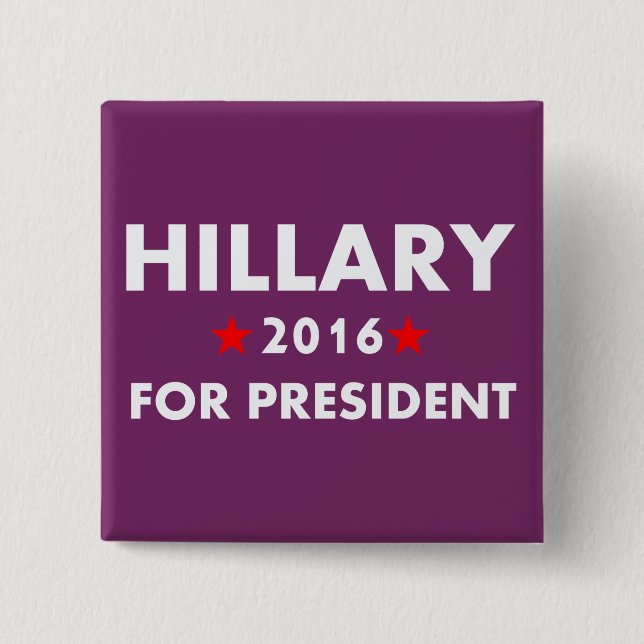 Hillary Clinton för president Knapp (Framsida)