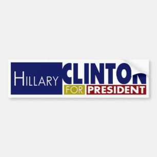 Hillary Clinton för president V1 Bildekal