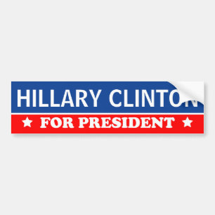 Hillary Clinton för presidenten 2016 Bildekal