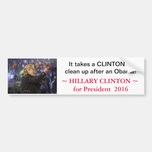 Hillary Clinton för presidenten 2016 - bildekal (Framsidan)