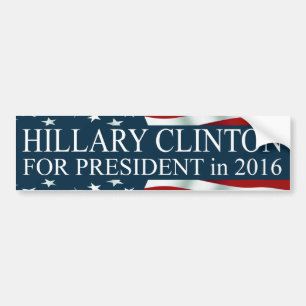 Hillary Clinton för presidenten 2016 Bildekal