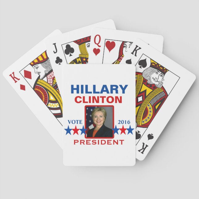 Hillary Clinton för presidenten 2016 Casinokort (Baksidan)