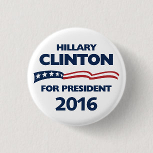 Hillary Clinton för presidenten 2016 Knapp