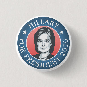 Hillary Clinton för presidenten 2016 Knapp