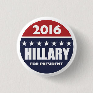 Hillary Clinton för presidenten 2016 Knapp
