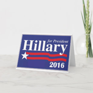 Hillary Clinton för presidenten 2016 Kort