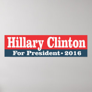 Hillary Clinton för presidenten 2016 Poster