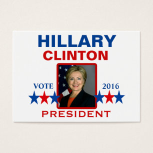 Hillary Clinton för presidenten 2016 Visitkort