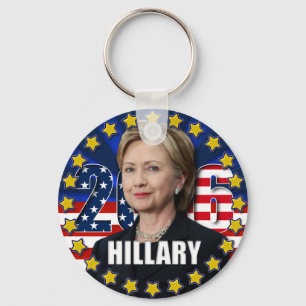Hillary Clinton för presidenten Keychain 2016 Nyckelring
