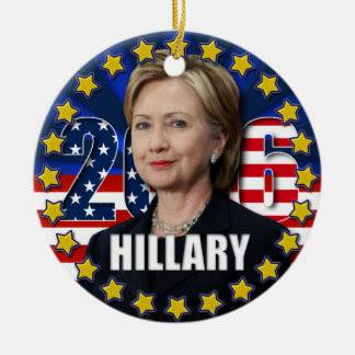 Hillary Clinton för prydnad för president 2016 Julgransprydnad Keramik