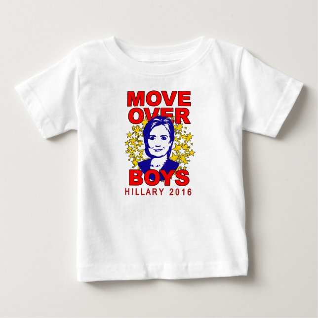 Hillary Clinton förflyttar sig över Boys Småbarn R Tee Shirt (Framsida)