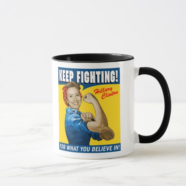 Hillary Clinton Fortsätt kämpa Mugg (Höger)
