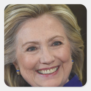 Hillary Clinton Fyrkantigt Klistermärke