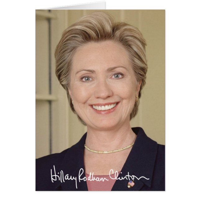 Hillary Clinton Hälsningskort (Framsidan)