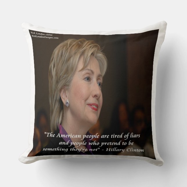 Hillary Clinton Ilska Amerikaner Citat Kastkudde Kudde (Framsida)