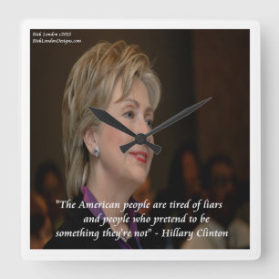 Hillary Clinton Ilska Amerikaner Citat Väggur
