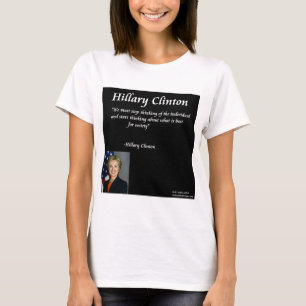 Hillary Clinton "Individer" Citat Tee Shirt
