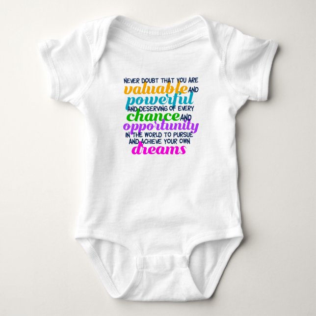Hillary Clinton inspirational Dreams Quote Tee (Framsida)