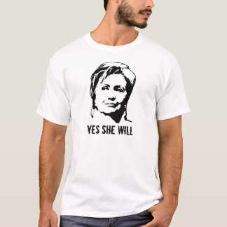 Hillary Clinton/ja ska hon T-tröja T-shirt