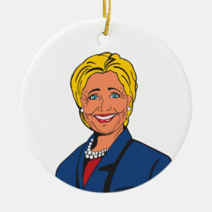 Hillary Clinton julgranprydnad Julgransprydnad Keramik
