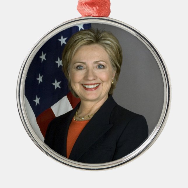 Hillary Clinton Julgransprydnad Metall (Framsidan)