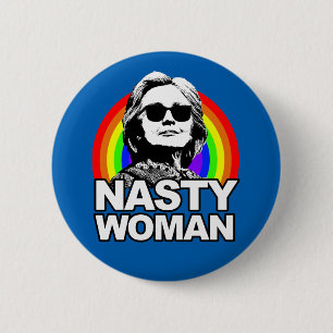 Hillary Clinton knäppas den otäcka kvinnan Knapp