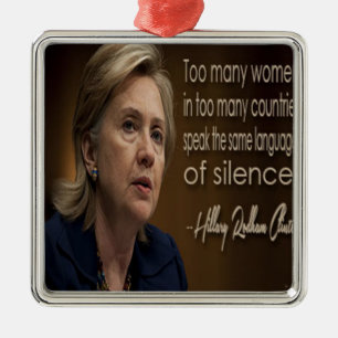 Hillary Clinton Kvinnor R Anonyma Gåvor & T-shirts Julgransprydnad Metall