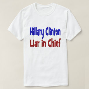 Hillary Clinton Liar i Chief Shirt, rött och blått Tröja