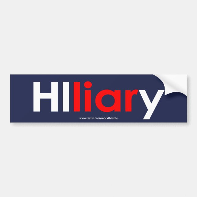 Hillary Clinton Liarbildekal (blått) Bildekal (Framsidan)