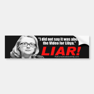 Hillary Clinton liaren! Bildekal