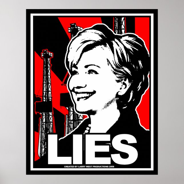 Hillary Clinton: LJUGER! Poster (Framsidan)