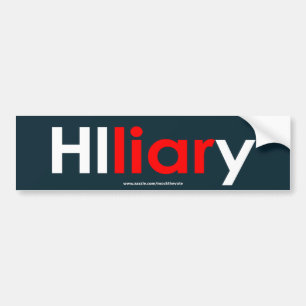 Hillary Clinton Lögner Bildäckslapp (Turkos) Bildekal