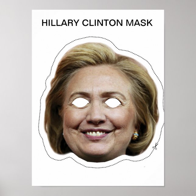 Hillary Clinton Mask Poster (Framsidan)