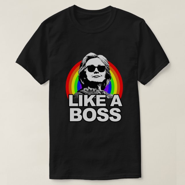 Hillary Clinton "något liknande regnbågeskjorta T-shirt (Design framsida)