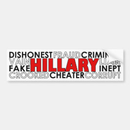 Hillary Clinton negativ dragbildekal Bildekal