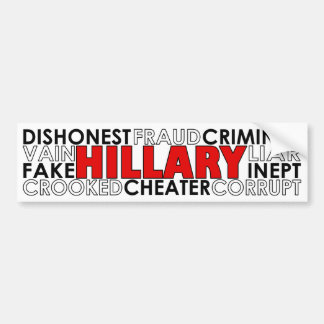 Hillary Clinton negativ dragbildekal Bildekal