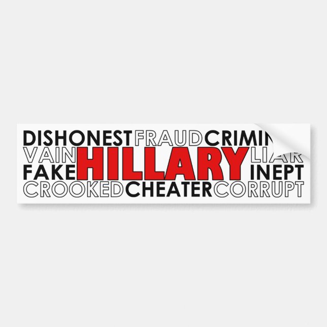 Hillary Clinton negativ dragbildekal Bildekal (Framsidan)