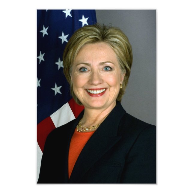 Hillary Clinton Officiell Porträtt Fototryck (Framsidan)